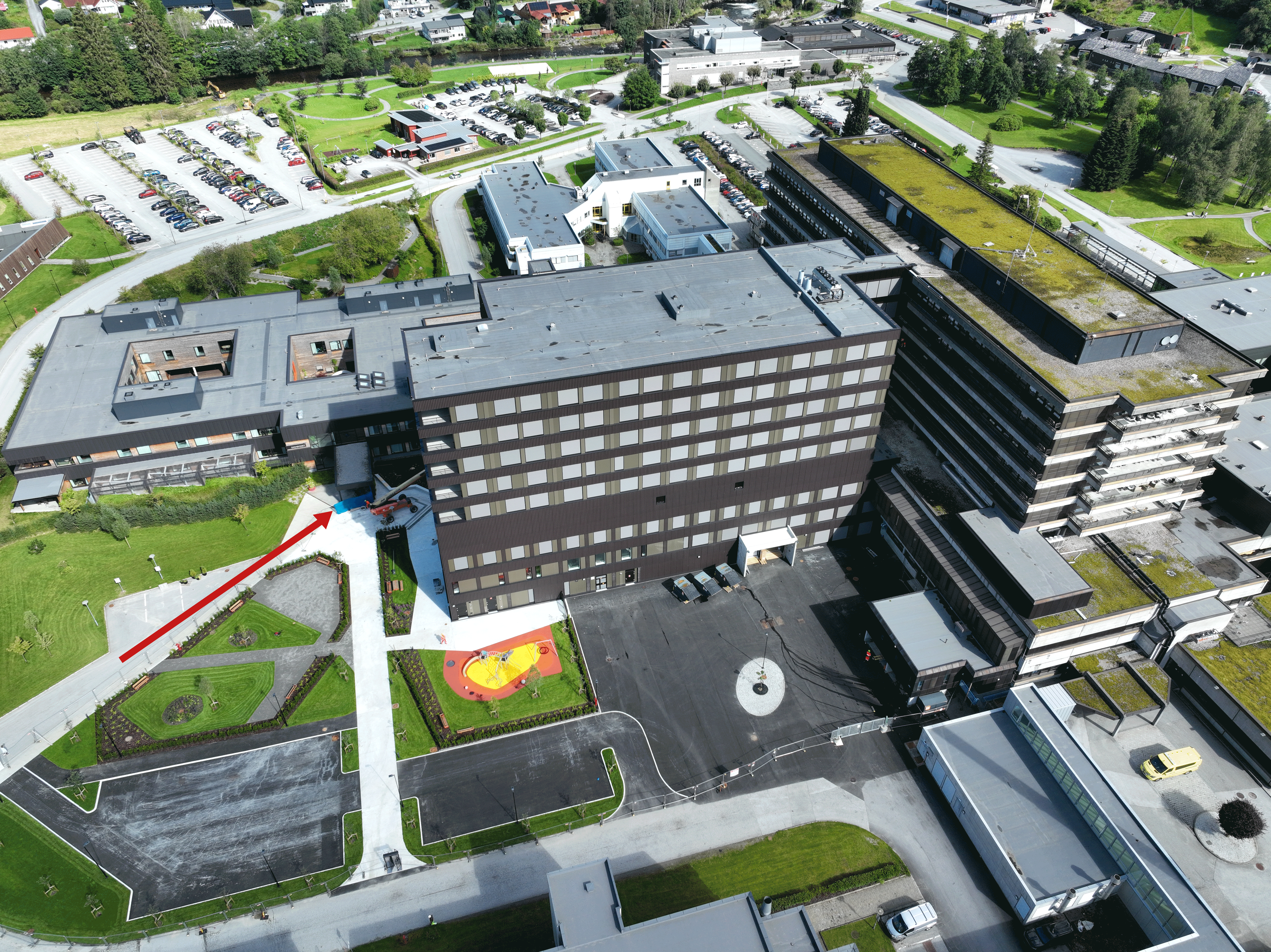 bilde av et sjukehusbygg